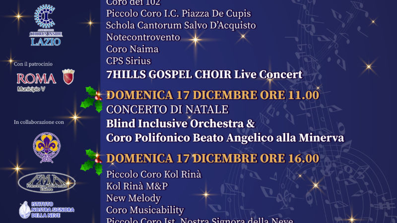 STREET CHOIR FESTIVAL: Tre mondi dedicati a Telethon. Il 16 e 17 dicembre torna l’Arte Corale a Tor Sapienza.